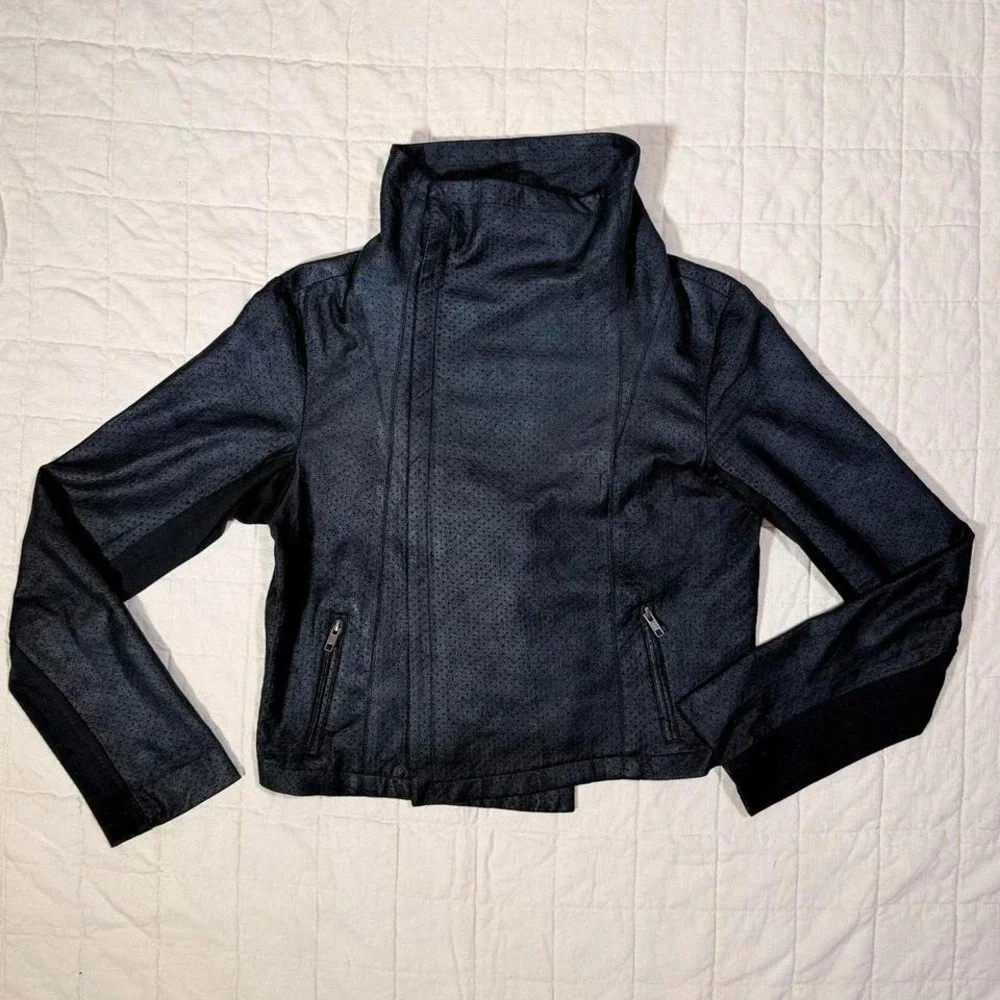 Georgie Made in USA Black Faux Leather Jacket – Size L (Fits M) - Picture 4 of 8